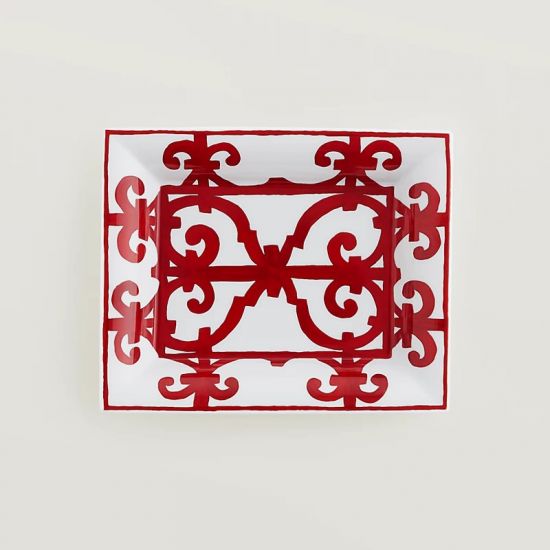 Прямоугольное блюдо 21 x 17  см.,  Balcon du Guadalquivir, HERMES, арт.:011090P