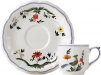 Кофейная пара чашка с блюдцем для эспрессо , набор 2 ШТ.., Д  14 см,, - 85  мл,,   - В 6 см,, "Райские птицы" OISEAUX DE PARADIS Кофейная пара чашка с блюдцем для эспрессо , набор 2 ШТ.., Д  14 см,, - 85  мл,,   - В 6 см,, "Райские птицы" OISEAUX DE PARADIS