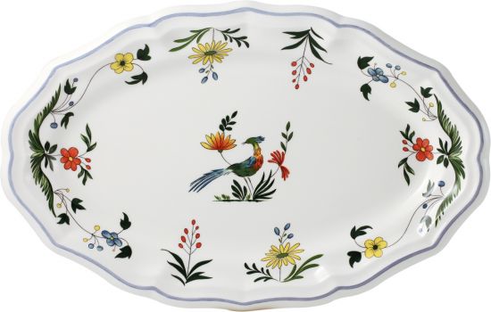 Блюдо овальное 41 X 26 см,, "Райские птицы" OISEAUX DE PARADIS Блюдо овальное 41 X 26 см,, "Райские птицы" OISEAUX DE PARADIS
