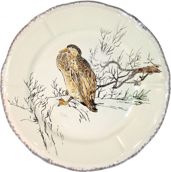 Тарелка десертная Казарка, BERNACHE ,, GRANDS OISEAUX, GIEN Тарелка десертная Казарка, BERNACHE ,, GRANDS OISEAUX, GIEN