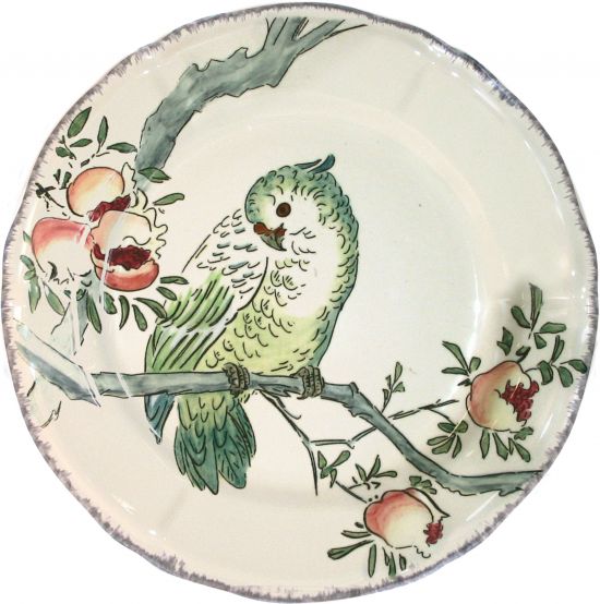 Тарелка десертная Какаду, CACATOES,, GRANDS OISEAUX, GIEN Тарелка десертная Какаду, CACATOES,, GRANDS OISEAUX, GIEN