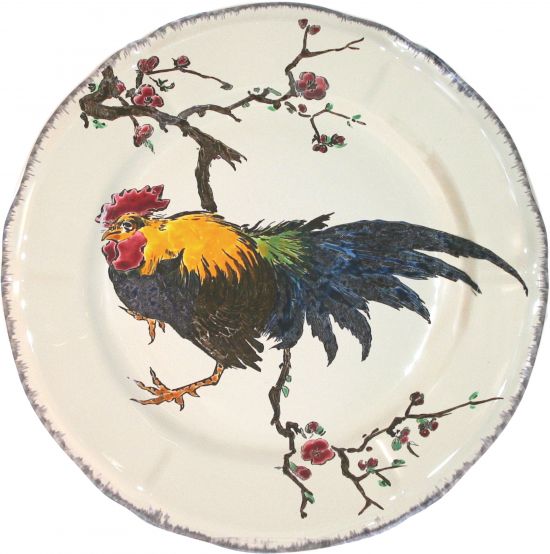 Тарелка обеденная Петух, COQ ,, GRANDS OISEAUX, GIEN Тарелка обеденная Петух, COQ ,, GRANDS OISEAUX, GIEN
