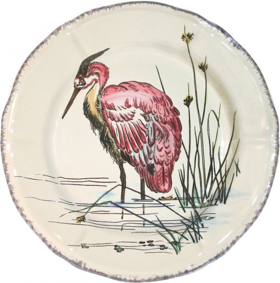 Тарелка обеденная Цапля, HERON,, GRANDS OISEAUX, GIEN Тарелка обеденная Цапля, HERON,, GRANDS OISEAUX, GIEN