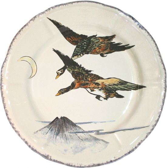 Тарелка обеденная Утка в полете, CANARD EN VOL,, GRANDS OISEAUX, GIEN Тарелка обеденная Утка в полете, CANARD EN VOL,, GRANDS OISEAUX, GIEN
