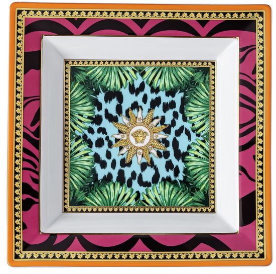 Блюдо квадратное 22 см.,  Versace JUNGLE ANIMALIER арт. 14085-403713-25822