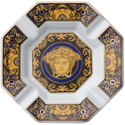 Пепельница 14 см., Versace MEDUSA BLAU арт. 14096-409620-27233 Пепельница 14 см., Versace MEDUSA BLAU арт. 14096-409620-27233