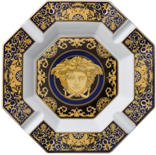 Пепельница 24 см., Versace MEDUSA BLAU арт. 14096-409620-27243 Пепельница 24 см., Versace MEDUSA BLAU арт. 14096-409620-27243