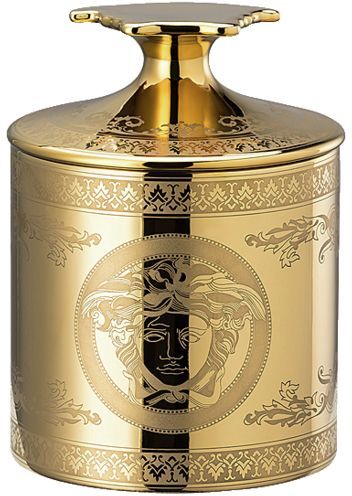 Свеча в фарфоровой колбе с крышкой   Versace GOLDEN MEDUSA арт. 14498-403721-24868