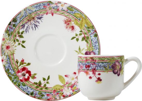 Кофейная пара , набор 2 ШТ.., MILLEFLEURS, Д 12,9 см - 80 мл, GIEN Кофейная пара , набор 2 ШТ.., MILLEFLEURS, Д 12,9 см - 80 мл, GIEN