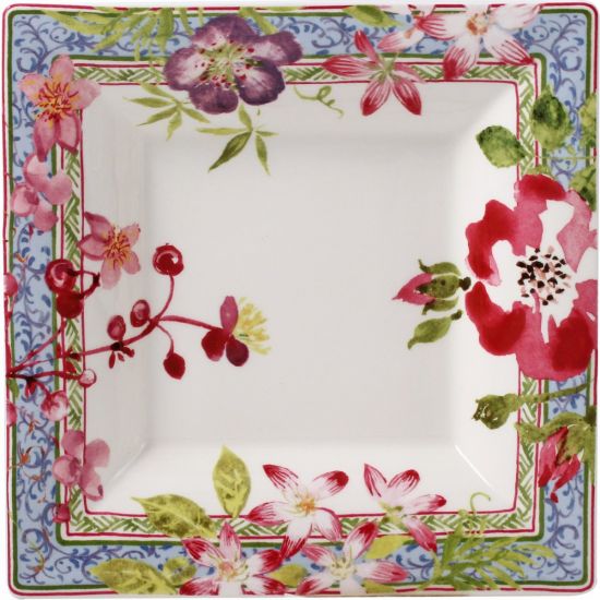 Тарелка квадратная MILLEFLEURS, 17 X 17 см GIEN Тарелка квадратная MILLEFLEURS, 17 X 17 см GIEN