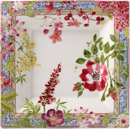 Тарелка квадратная MILLEFLEURS, 29,5 X 26,5 см GIEN Тарелка квадратная MILLEFLEURS, 29,5 X 26,5 см GIEN