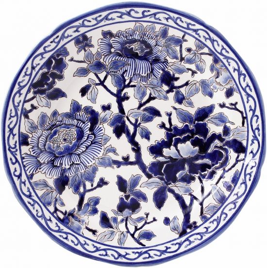 ОБЕДЕНАЯ ТАРЕЛКА, GIEN, PIVOINES BLEUES, D 28,4 cm ОБЕДЕНАЯ ТАРЕЛКА, GIEN, PIVOINES BLEUES, D 28,4 cm