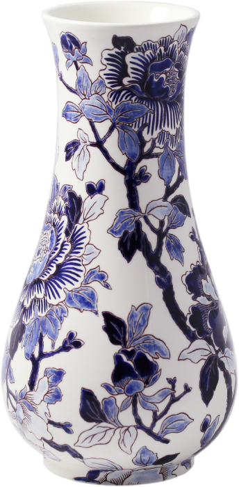 ВАЗА , GIEN, PIVOINES BLEUES, H 26 cm - D 13,5 cm ВАЗА , GIEN, PIVOINES BLEUES, H 26 cm - D 13,5 cm
