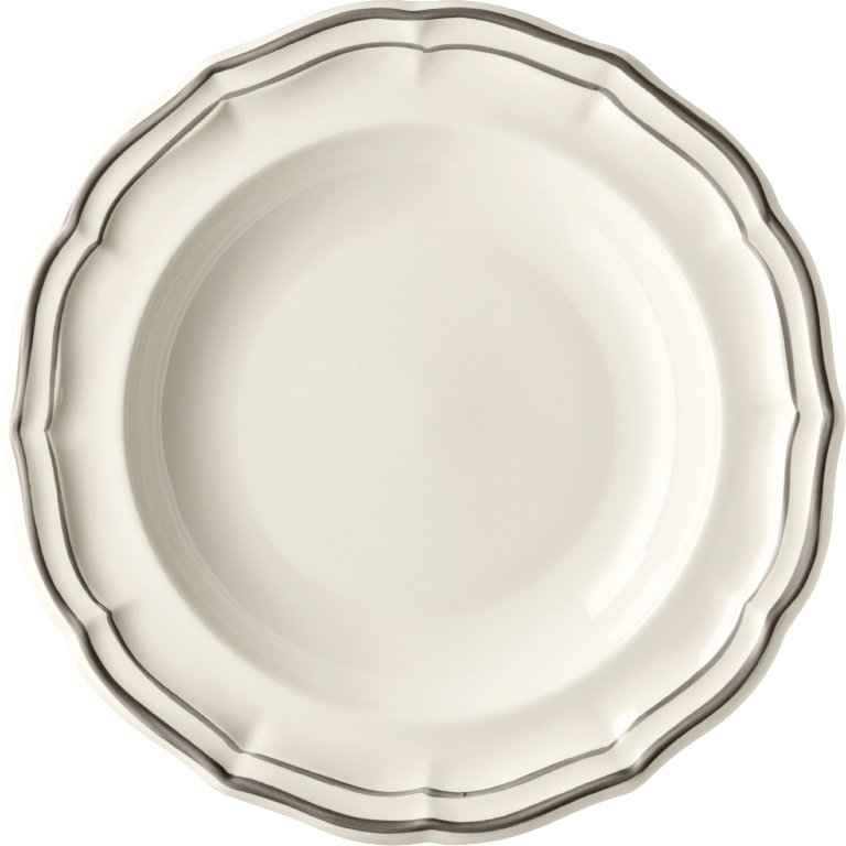 Набор тарелок суп/паста 4 шт 22,5 см., FILET TAUPE, GIEN, 1692B4AY22