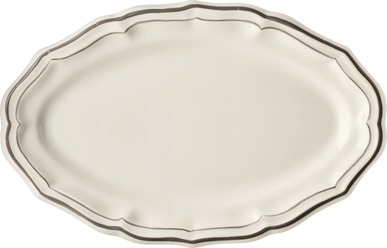 Блюдо овальное 41 X 26 см., FILET TAUPE, GIEN, 1692COV622 Блюдо овальное 41 X 26 см., FILET TAUPE, GIEN, 1692COV622
