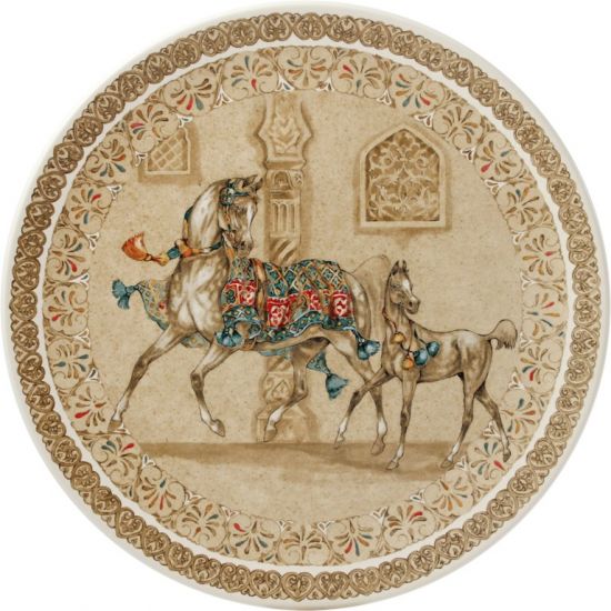 Блюдо для торта Лошади ветра,арт,1751BPGB03 ,CHEVAUX DU VENT, GIEN Блюдо для торта Лошади ветра,арт,1751BPGB03 ,CHEVAUX DU VENT, GIEN
