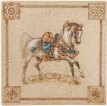 Блюдо квадратное Лошади ветра, 17 X 17 cm, арт,1751CCCP01 ,CHEVAUX DU VENT, GIEN Блюдо квадратное Лошади ветра, 17 X 17 cm, арт,1751CCCP01 ,CHEVAUX DU VENT, GIEN