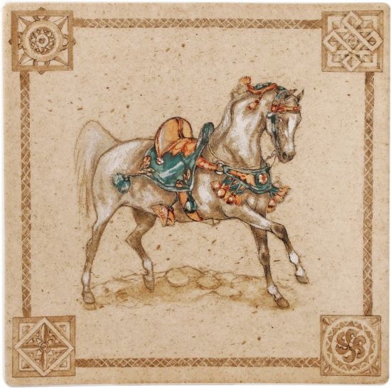 Блюдо квадратное Лошади ветра, 17 X 17 cm, арт,1751CCCP01 ,CHEVAUX DU VENT, GIEN Блюдо квадратное Лошади ветра, 17 X 17 cm, арт,1751CCCP01 ,CHEVAUX DU VENT, GIEN