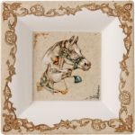 Тарелка квадратная, Лошади ветра , 17 X 17 cm, арт,1751CCEC01 ,CHEVAUX DU VENT, GIEN Тарелка квадратная, Лошади ветра , 17 X 17 cm, арт,1751CCEC01 ,CHEVAUX DU VENT, GIEN