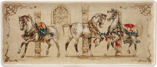 Блюдо для кекса прямоугольное Лошади ветра,арт,1751CPCA01 ,CHEVAUX DU VENT, GIEN Блюдо для кекса прямоугольное Лошади ветра,арт,1751CPCA01 ,CHEVAUX DU VENT, GIEN