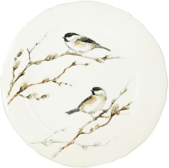 Тарелка десертная BARNACLE TIT, LES OISEAUX DE LA FORET,  23,2 cm GIEN Тарелка десертная BARNACLE TIT, LES OISEAUX DE LA FORET,  23,2 cm GIEN