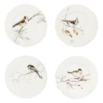 Тарелка для канапе набор 4 ШТ.., LES OISEAUX DE LA FORET,  16,3 cm GIEN Тарелка для канапе набор 4 ШТ.., LES OISEAUX DE LA FORET,  16,3 cm GIEN