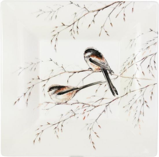 Конфетница  LES OISEAUX DE LA FORET, 22 X 22 cm GIEN Конфетница  LES OISEAUX DE LA FORET, 22 X 22 cm GIEN
