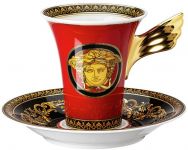 Чашка с блюдцем  Versace MEDUSA арт. 19300-409605-14740 Чашка с блюдцем  Versace MEDUSA арт. 19300-409605-14740