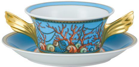 Бульоница с блюдцем 280 мл., Versace TRESORS DE LA MER арт. 19300-409608-10420 Бульоница с блюдцем 280 мл., Versace TRESORS DE LA MER арт. 19300-409608-10420