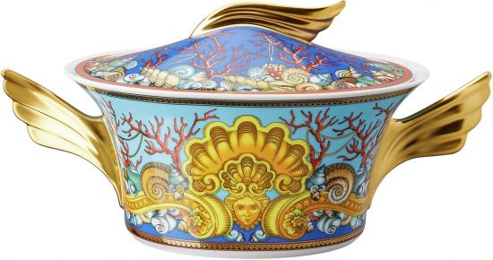 Супница с крышкой 1,4 л.,  Versace TRESORS DE LA MER арт. 19300-409608-11320 Супница с крышкой 1,4 л.,  Versace TRESORS DE LA MER арт. 19300-409608-11320