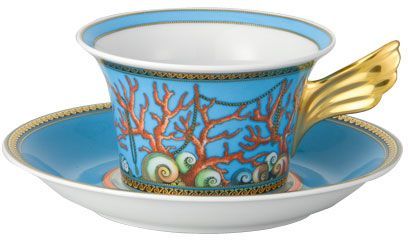 Чашка с блюдцем 200 мл., Versace TRESORS DE LA MER арт. 19300-409608-14640 Чашка с блюдцем 200 мл., Versace TRESORS DE LA MER арт. 19300-409608-14640