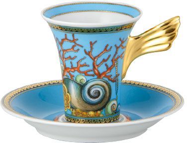 Чашка с блюдцем  Versace TRESORS DE LA MER арт. 19300-409608-14720 Чашка с блюдцем  Versace TRESORS DE LA MER арт. 19300-409608-14720