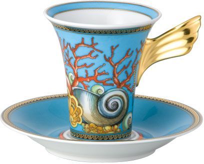 Чашка с блюдцем 230 мл., Versace TRESORS DE LA MER арт. 19300-409608-14740 Чашка с блюдцем 230 мл., Versace TRESORS DE LA MER арт. 19300-409608-14740