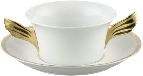 Бульоница с блюдцем  Versace MEANDRE D'OR арт. 19310-409950-10420 Бульоница с блюдцем  Versace MEANDRE D'OR арт. 19310-409950-10420