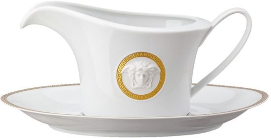 Соусник с блюдцем  Versace MEANDRE D'OR арт. 19310-409950-11622 Соусник с блюдцем  Versace MEANDRE D'OR арт. 19310-409950-11622