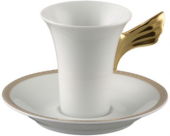 Чашка с блюдцем  Versace MEANDRE D'OR арт. 19310-409950-14720 Чашка с блюдцем  Versace MEANDRE D'OR арт. 19310-409950-14720