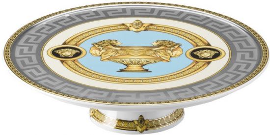 Тортница на ножке Versace PRESTIGE GALA BLEU арт. 19315-403638-12825 Тортница на ножке Versace PRESTIGE GALA BLEU арт. 19315-403638-12825