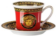 Чашка с блюдцем для эспрессо, 90 мл., Versace MEDUSA арт. 19315-409605-14715 Чашка с блюдцем для эспрессо, 90 мл., Versace MEDUSA арт. 19315-409605-14715