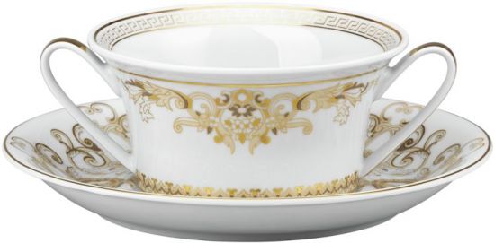 Бульоница с блюдцем 280 мл., Versace MEDUSA GALA арт. 19325-403635-10420 Бульоница с блюдцем 280 мл., Versace MEDUSA GALA арт. 19325-403635-10420