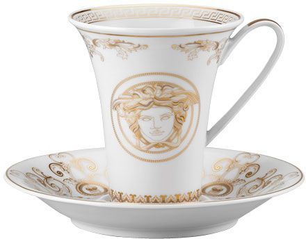 Чашка с блюдцем 230 мл., Versace MEDUSA GALA арт. 19325-403635-14740 Чашка с блюдцем 230 мл., Versace MEDUSA GALA арт. 19325-403635-14740