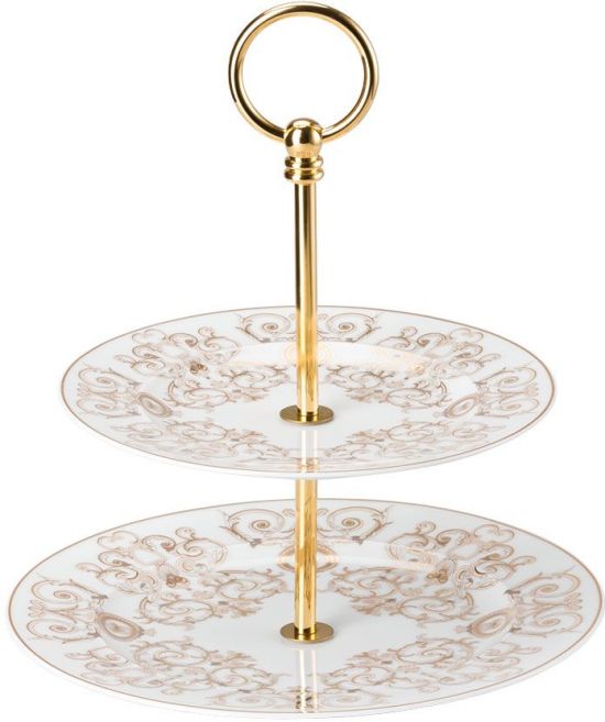 Этажерка 2-х уровневая  Versace MEDUSA GALA арт. 19325-403635-25316 Этажерка 2-х уровневая  Versace MEDUSA GALA арт. 19325-403635-25316