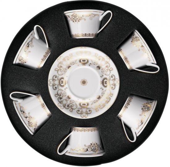 Набор чашек с блюдцами  6 шт  Versace MEDUSA GALA арт. 19325-403635-29253 Набор чашек с блюдцами  6 шт  Versace MEDUSA GALA арт. 19325-403635-29253
