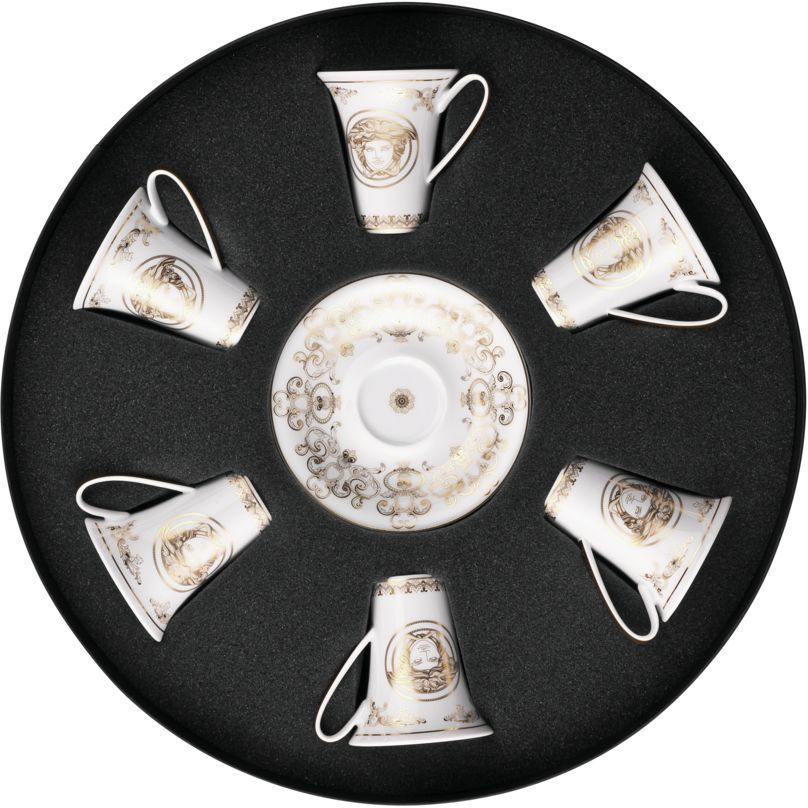 Набор чашек с блюдцами  6 шт  Versace MEDUSA GALA арт. 19325-403635-29254