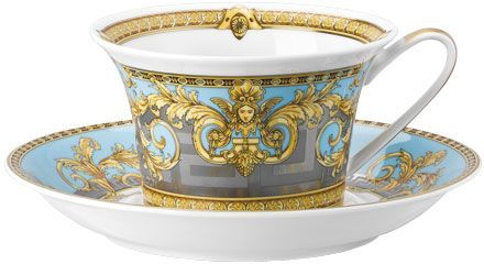 Чашка с блюдцем 200 мл., Versace PRESTIGE GALA BLEU арт. 19325-403638-14640 Чашка с блюдцем 200 мл., Versace PRESTIGE GALA BLEU арт. 19325-403638-14640