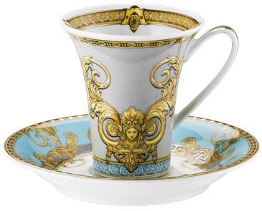 Чашка с блюдцем  Versace PRESTIGE GALA BLEU арт. 19325-403638-14720 Чашка с блюдцем  Versace PRESTIGE GALA BLEU арт. 19325-403638-14720