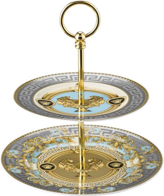 Этажерка 2-х уровневая  Versace PRESTIGE GALA BLEU арт. 19325-403638-25316 Этажерка 2-х уровневая  Versace PRESTIGE GALA BLEU арт. 19325-403638-25316