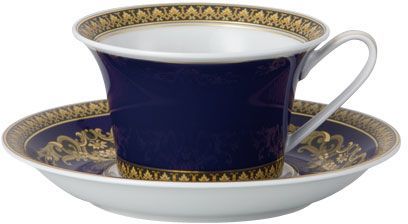 Чашка с блюдцем  Versace MEDUSA BLAU арт. 19325-409620-14640 Чашка с блюдцем  Versace MEDUSA BLAU арт. 19325-409620-14640
