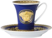 Чашка с блюдцем  Versace MEDUSA BLAU арт. 19325-409620-14720 Чашка с блюдцем  Versace MEDUSA BLAU арт. 19325-409620-14720