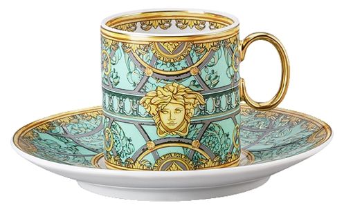 Чашка с блюдцем для эспрессо, 100 мл., Versace LA SCALA DEL PALAZZO арт. 19335-403664-14715 Чашка с блюдцем для эспрессо, 100 мл., Versace LA SCALA DEL PALAZZO арт. 19335-403664-14715