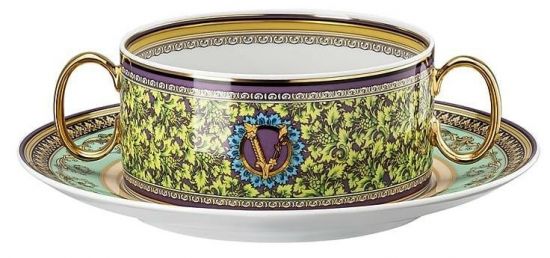 Бульоница с блюдцем 280 мл., Versace BAROCCO MOSAIC арт. 19335-403728-10420 Бульоница с блюдцем 280 мл., Versace BAROCCO MOSAIC арт. 19335-403728-10420